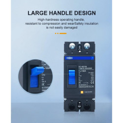 MCCB DC 2P 200A 1000V Molded Case Circuit Breaker Panel Surya PLTS
